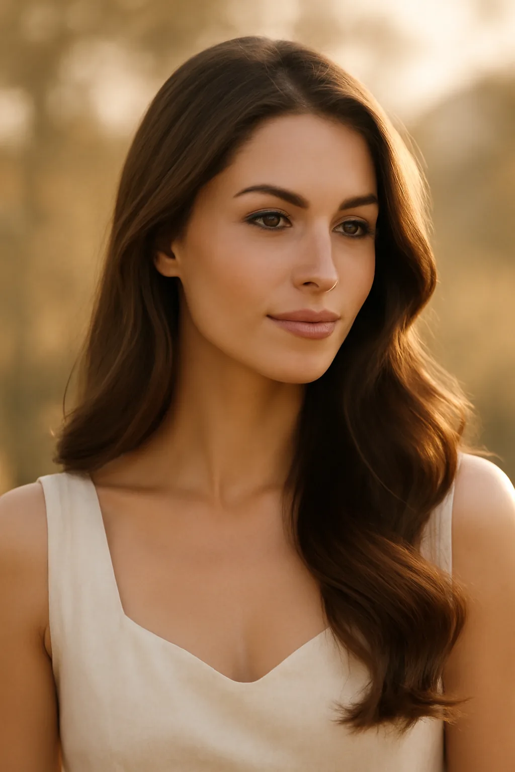 Elegant lifestyle photo of a woman with healthy
