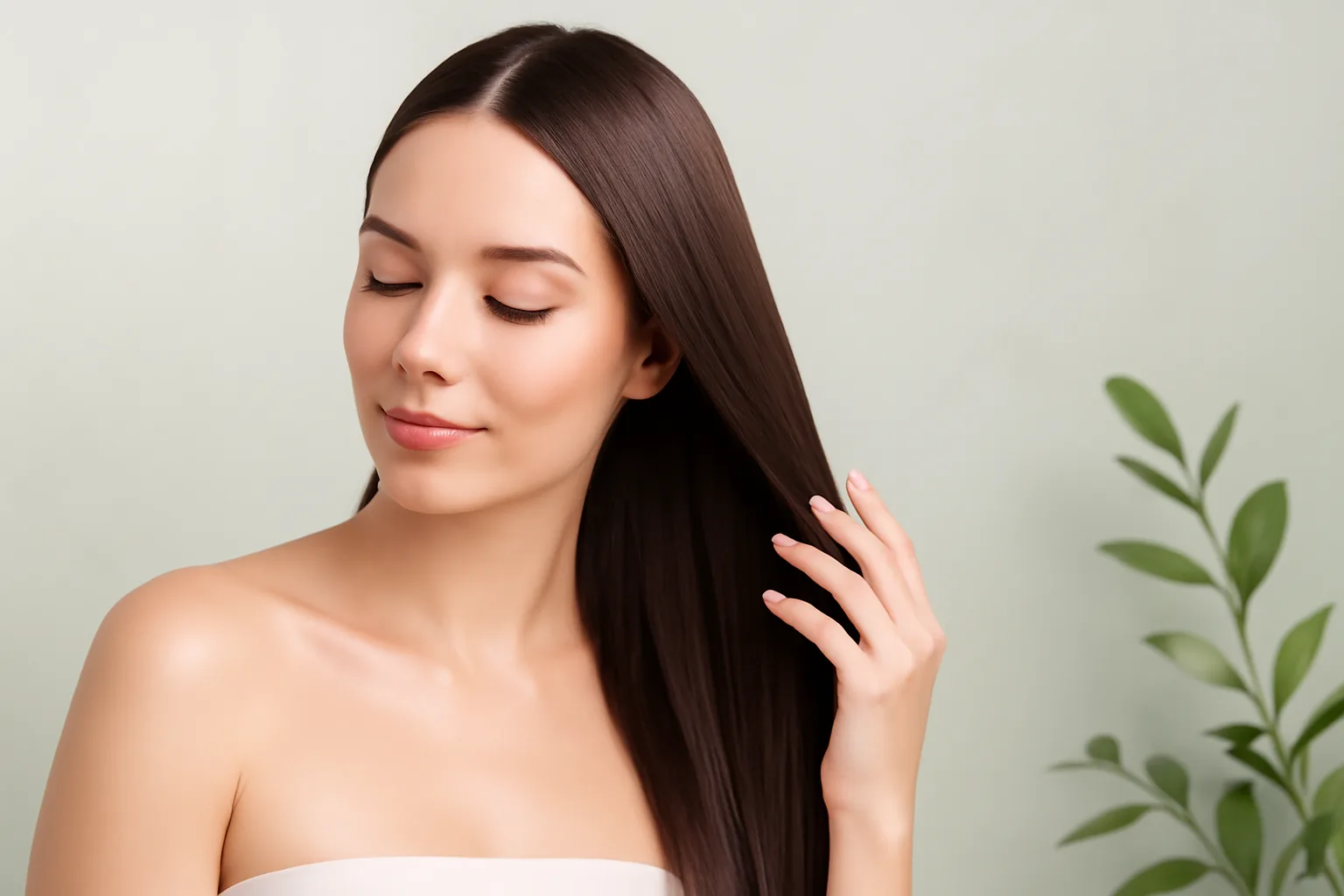 Clean premium beauty editorial, fresh spa mood, soft